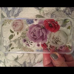 Clear floral iPhone 6/6s/7/8 case